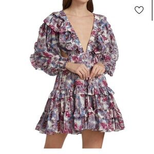 Saks Fifth Avenue, Magali Pascal Goldie Long Sleeve Ruffle Mini Dress